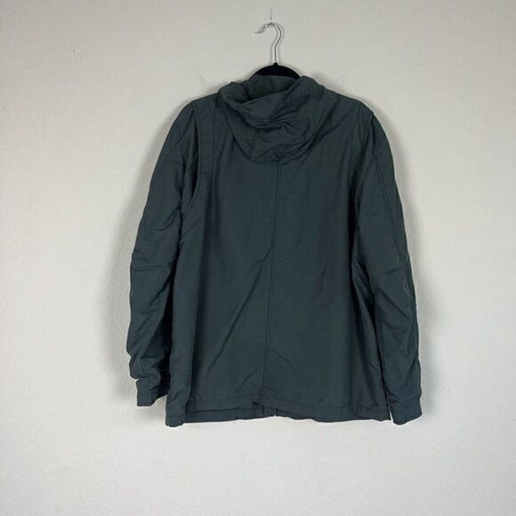 Lands' End Jacket Men's Blue Lightweight Windbreaker Full Zip Hooded Utility Lrg - Picture 2 of 12